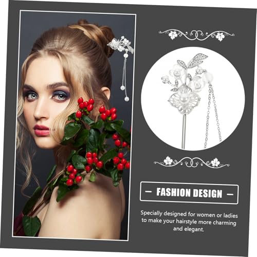 EPIGEIST Vintage Haarschmuck für Frauen Blüten haarstab mit Quaste Eleganter Haarnadel für Hochzeiten Partys Formelle Anlässe Robust und Angenehm für Dutt und Dickes Haar Geschenkidee von EPIGEIST