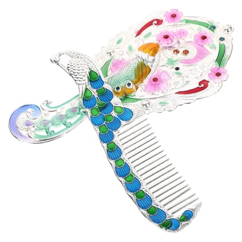 EPIGEIST Vintage Kosmetikspiegel mit Kamm Tragbarer Zarter Handspiegel für Make up Silberner Kompakter Spiegel für Damen für Reisen Schlafzimmer und Büro von EPIGEIST