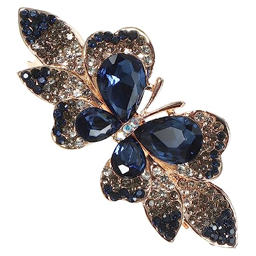 EPIGEIST Wasserblauer Metall Haarclip mit Funkelnden Strasssteinen Rutschfest Haarklammer für Damen Vielseitiger Haarschmuck für Alltag Party und von EPIGEIST