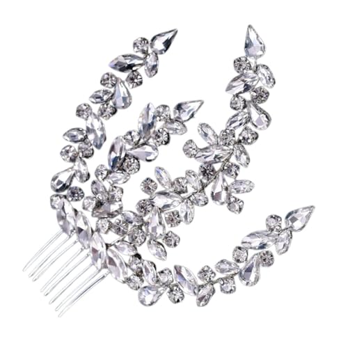 EPIGEIST Wasserfester Braut Haarschmuck mit Funkelnden Strasssteinen Flexibler Haarkamm für Damen und Mädchen Verstellbarer Seitenkamm Stilvolles Hochzeitsaccessoire für Partystyle von EPIGEIST