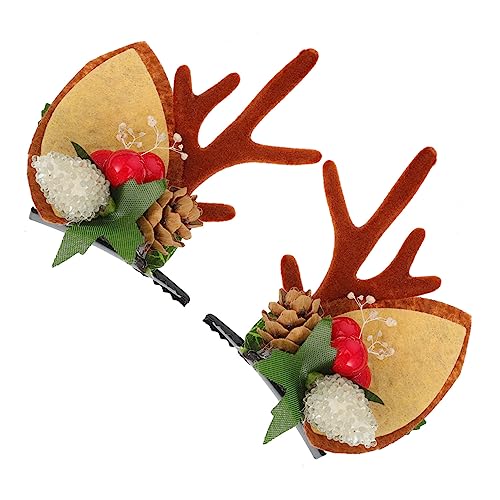 EPIGEIST Weihnachtliche Haarklammern Rentier Geweih Haarspangen Festlich Damen Haarschmuck für Party Alltag und Festtage von EPIGEIST