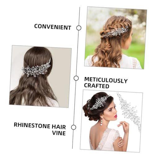 EPIGEIST Wunderschöne Braut Haarrebe mit Funkelnden Strasssteinen Handgefertigtes Silber Haarband Eleganter Hochzeitsschmuck für Bräute Vielseitiges Accessoire für Festliche Anlässe und von EPIGEIST