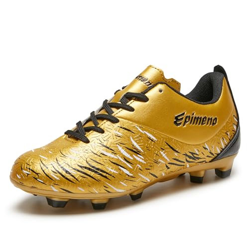 EPIMENO Fußballschuhe für Jungen Mädchen Kinder Fussballschuhe Outdoor Firm Ground Soccer Cleats(Grundschulkind/Jugendliche) Size 35 von EPIMENO