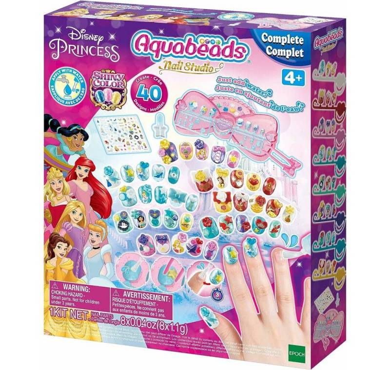 EPOCH Games Nageldesign Zubehör Aquabeads Kinder Disney Prinzessinnen Nagelstudio 35006 von EPOCH Games