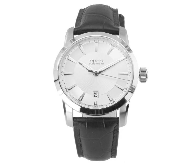 EPOS Automatikuhr ETA Automatik Swiss Made 3423.123.20.18.25 Herren Uhr 41 mm, schweizer Automatikwerk veredelt (ETA) von EPOS