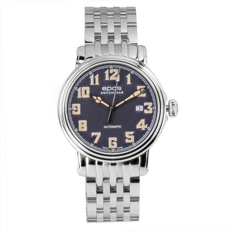 EPOS Schweizer Uhr Automatik 3390.152.20.34.30 Herren Uhr Emotion, Glasboden von EPOS