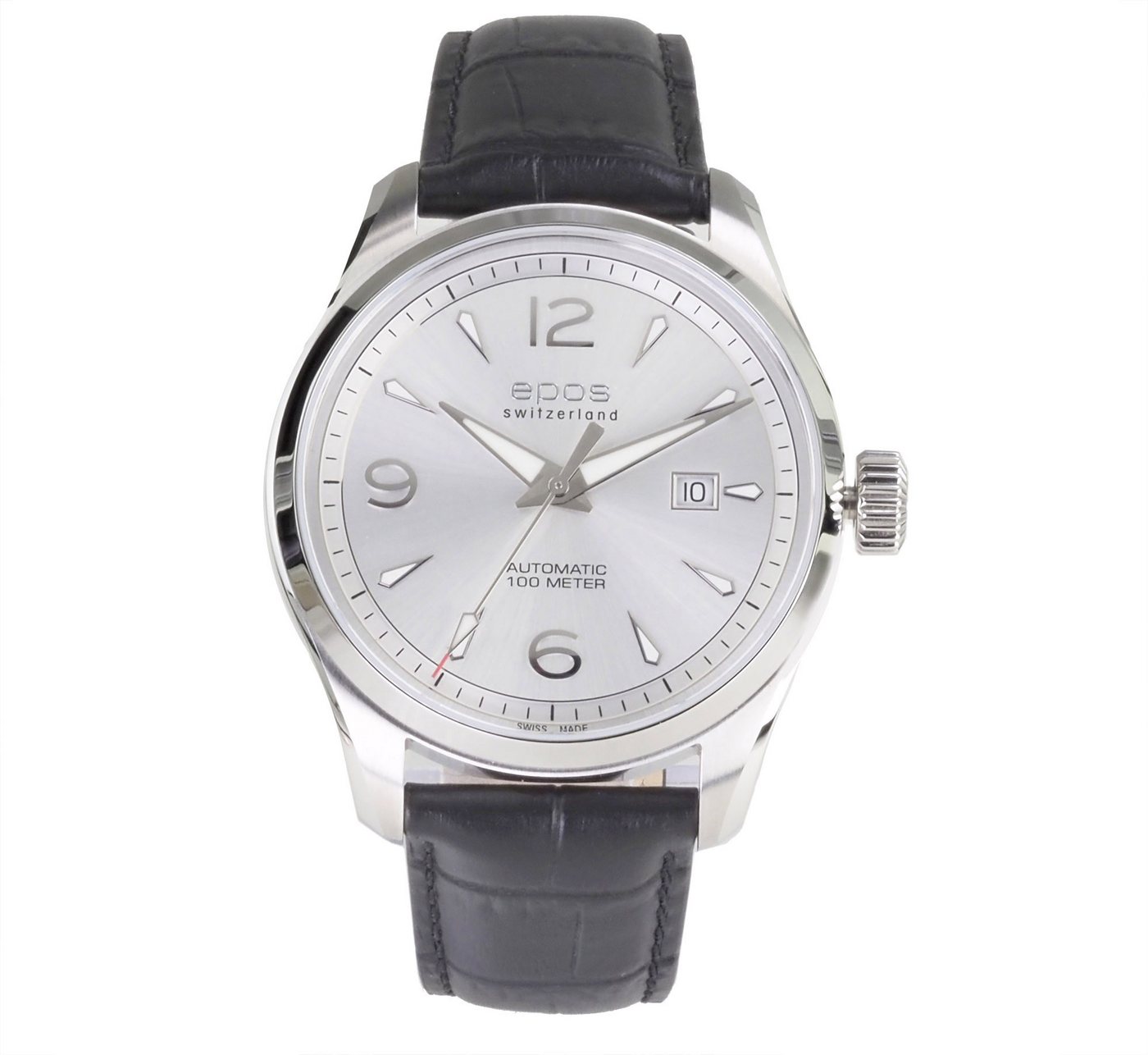 EPOS Schweizer Uhr Automatik 3401.132.20.58.25 Herren Uhr, schweizer Automatikwerk voll dekoriertes ETA 2824-2 Uhrwerk von EPOS