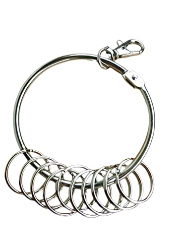 EPRHY Großer Ring Schlüsselanhänger Spaltring 85mm With 10 Split Rings Key Ring Split Ring Key Holder Butler Key Useful Items Suitable For Many Occasions von EPRHY
