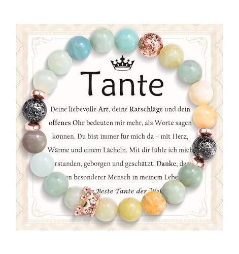 EPVID Tochter Geschenke, Amazonit Armband für Tochter, Liebevolles Geschenk für Tochter von Mama zum Geburtstag Weihnachten Abschluss, Geschenkideen für die Tochter von Papa zur Kommunion von EPVID
