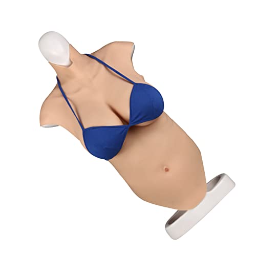 EQAIWUJIE Silikonbrüste halber Körper künstliche gefälschte Brüste für Crossdressing CD Drag Queen Mastektomie (Farbe 1, D) von EQAIWUJIE