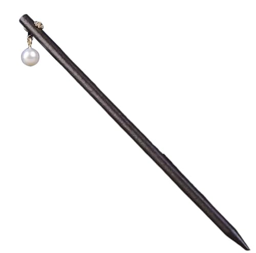 Haarstab, chinesische Haarnadel, Haar-Essstäbchen, Haar-Essstäbchen, 2 Stück Holz-Haarstäbchen, Perlen-dekorative Haar-Essstäbchen for Frauen, Haar-Accessoires, chinesischer klassischer Stil(Style 1) von EQEQE