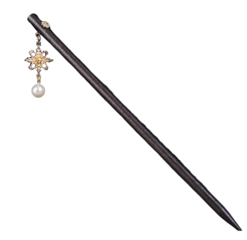 Haarstab, chinesische Haarnadel, Haar-Essstäbchen, Haar-Essstäbchen, 2 Stück Holz-Haarstäbchen, Perlen-dekorative Haar-Essstäbchen for Frauen, Haar-Accessoires, chinesischer klassischer Stil(Style 7) von EQEQE