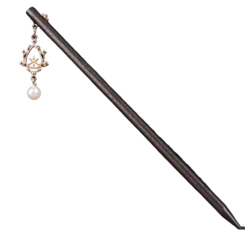 Haarstab, chinesische Haarnadel, Haar-Essstäbchen, Haar-Essstäbchen, 2 Stück Holz-Haarstäbchen, Perlen-dekorative Haar-Essstäbchen for Frauen, Haar-Accessoires, chinesischer klassischer Stil(Style 6) von EQEQE