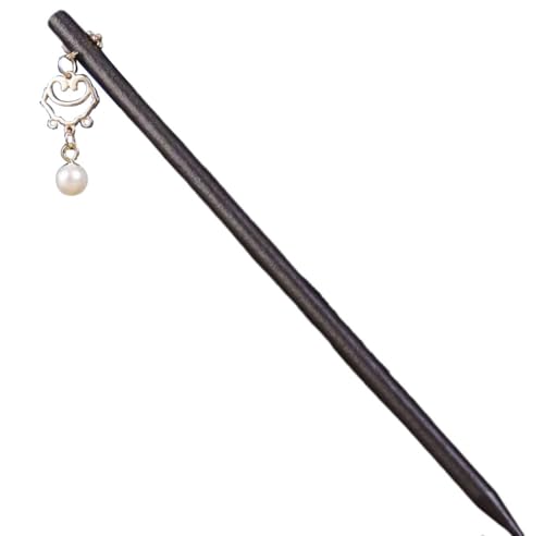 Haarstab, chinesische Haarnadel, Haar-Essstäbchen, Haar-Essstäbchen, 2 Stück Holz-Haarstäbchen, Perlen-dekorative Haar-Essstäbchen for Frauen, Haar-Accessoires, chinesischer klassischer Stil(Style 5) von EQEQE