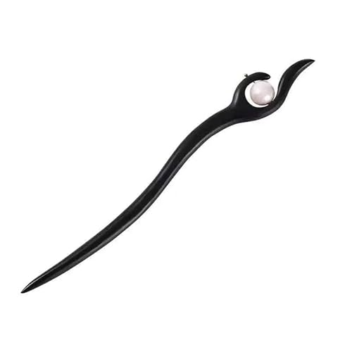 Haarstab, chinesische Haarnadel, neue chinesische antike Stil Frauen hochwertige Sinn Ebenholz Hanfu mit Cheongsam Kopfschmuck Haar Haarnadel einfache Temperament Haarspange von EQEQE