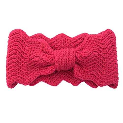 Stirnbänder for Damen, gestricktes Woll-Stirnband, Kopftuch, Winter, Ohrenwärmer for Damen, süßes elastisches Haarband, gehäkelte Bandanas, Accessoires(D) von EQEQE