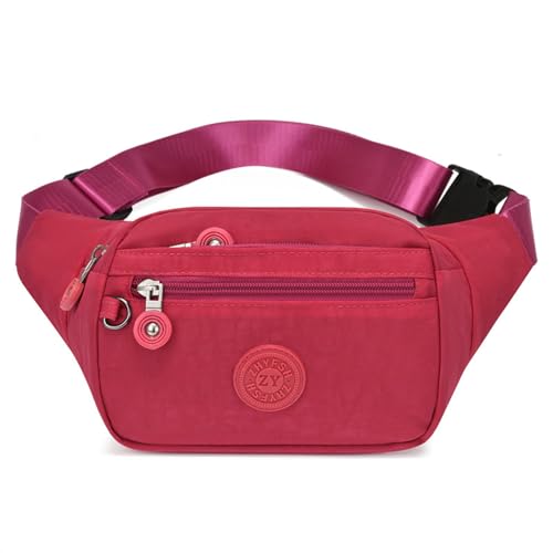 EQFOPJQM Bauchtasche Damen Frauen Tailentasche 2-Pack Mit Großer Kapazität Sport Praktischer Verschleiß-resistentes Wasserdichtes Waschanweis-rosenrot von EQFOPJQM