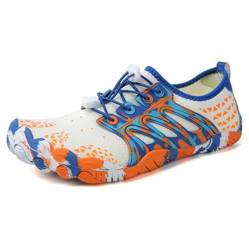 EQFOPJQM Wasserschuhe Leichtes Paar Watschuhe Im Freien Schwimmen Beachschuhe Fünf-Finger-Schuhe Freien-weißer Baolan-40 von EQFOPJQM