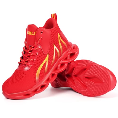 EQFPY Schuhe mit Stahlkappe für Herren und Damen, zum Reinschlüpfen, leicht, bequem, Sicherheitsschuhe, Lounging, modisch, Sicherheitsschuhe, Red-st-hy068, 12 Women/10 Men EQFPY Schuhe mit Stahlkappe für Herren und Damen, zum Reinschlüpfen, leicht, bequem, Sicherheitsschuhe, Lounging, modisch, Sicherheitsschuhe, Red-st-hy068, 12 Women/10 Men von EQFPY