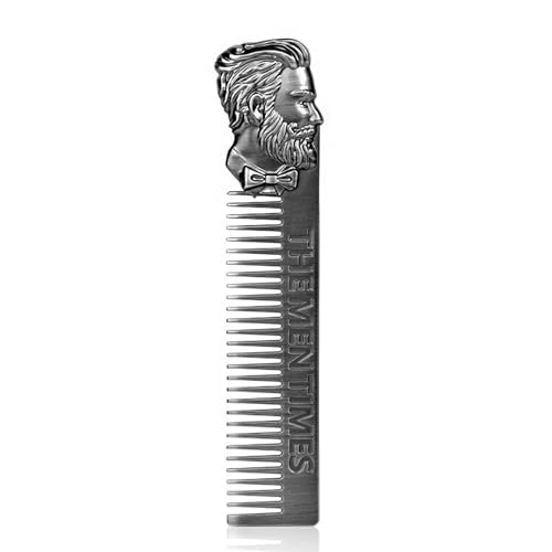 Bartkamm männer fein, bartkamm männer klein Anti-Static Hair and Beard Comb bartkamm männer metall for Grooming Beards, Mustaches von EQLEF