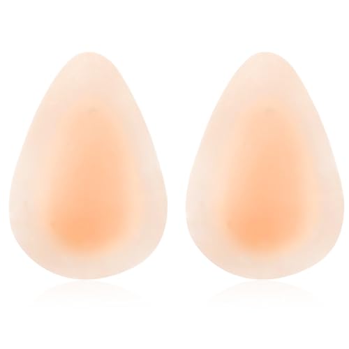 EQLEF Silikon Klebe BH Push Up, 1 Paar Unsichtbare Selbstklebende Wassertropfen Form Wiederverwendbare Brustwarzen Abdeckungen mit Hebefunktion für Hochzeit Tanzparty tägliches Kleid Bikini von EQLEF