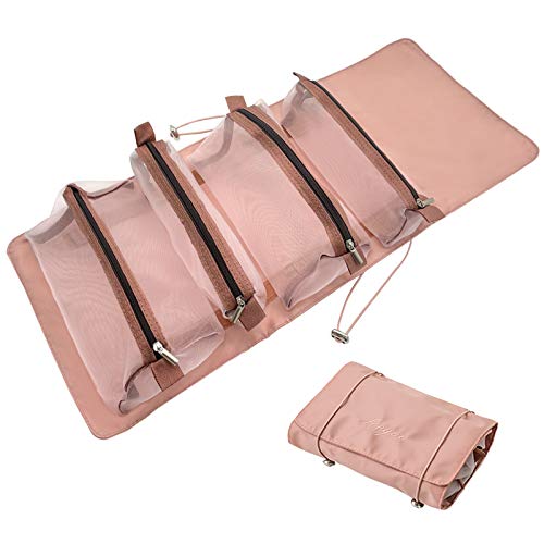 Kosmetiktasche Damen, Große Kulturtasche Kosmetiktasche Faltbare Reisetasche Abnehmbare Make-up-Tasche Organizer Wasserdicht von EQLEF