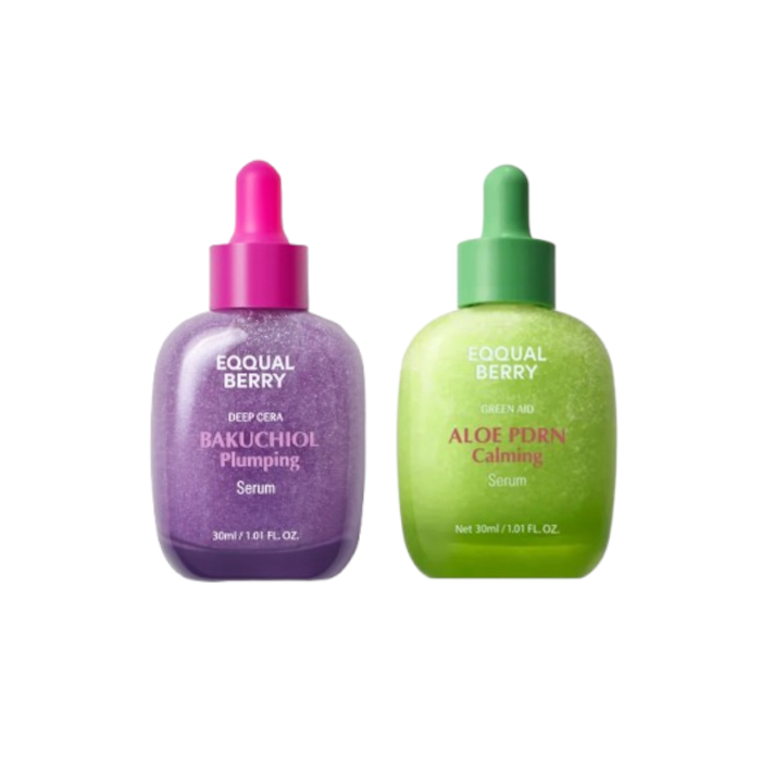 EQQUALBERRY - Bakuchiol Plumping Serum - 30ml (1ea) + Aloe PDRN Calming Serum - 30ml (1ea) Set von EQQUALBERRY
