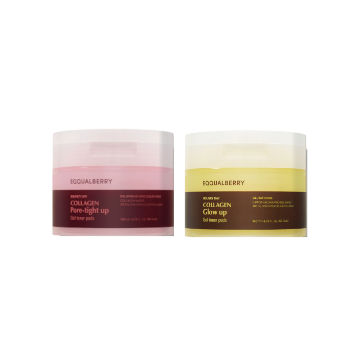 EQQUALBERRY - Collagen Pore-Tight Up Gel Toner Pads - 140ml/60pads (1ea) X Collagen Glow Up Gel Toner Pads - 140ml/60pads... von EQQUALBERRY