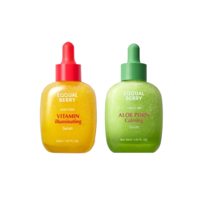 EQQUALBERRY - Vitamin Illuminating Serum - 30ml (1ea) + Aloe PDRN Calming Serum - 30ml (1ea) Set von EQQUALBERRY