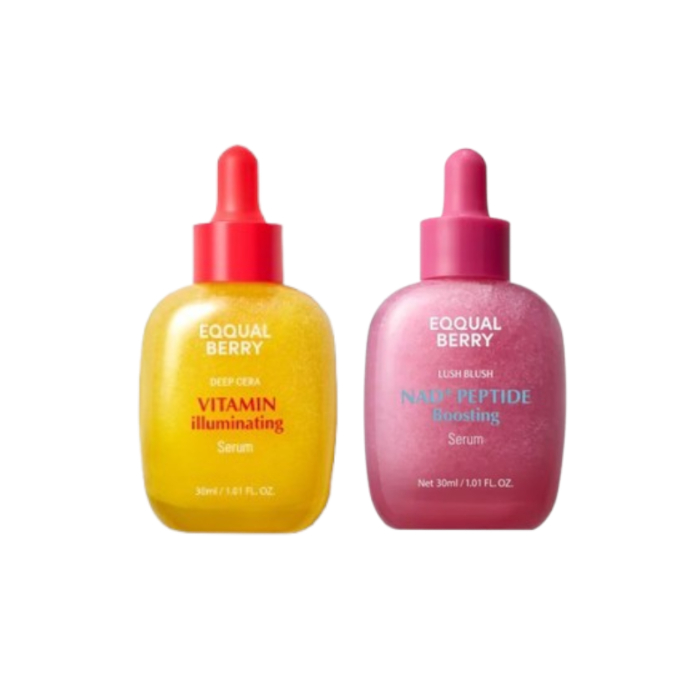 EQQUALBERRY - Vitamin Illuminating Serum - 30ml (1ea) + NAD+ Peptide Boosting Serum - 30ml (1ea) Set von EQQUALBERRY