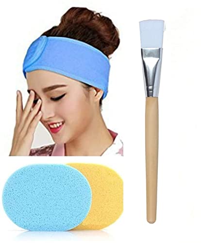 EQUVIA Gesichts-Stirnbänder aus Polycotton, dehnbar, elastisch, verstellbar, Gesichtsbürste, Gesichtsreinigungsschwämme für Damen, 3er-Set, mehrfarbig EQUVIA Gesichts-Stirnbänder aus Polycotton, dehnbar, elastisch, verstellbar, Gesichtsbürste, Gesichtsreinigungsschwämme für Damen, 3er-Set, mehrfarbig von EQUVIA