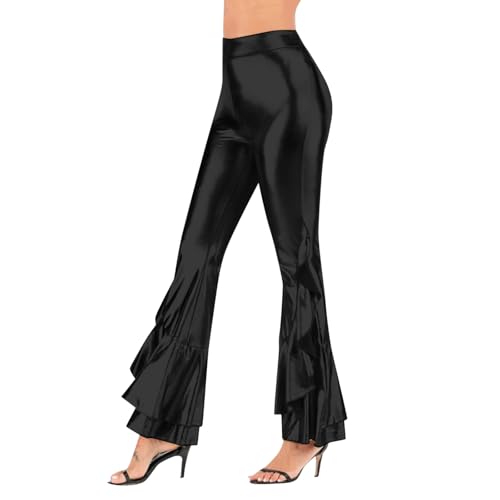 EQWIGKEIT Glitzer Hose Damen, Damen Metallic Glänz Schlaghose Weite Bein Glitzer Hose, Hoher Bund Trompetenhose Palazzo Hosen Hippie 70er Jahre Outfit Glitzer Lange Tanzhosen Party Disco Outfit EQWIGKEIT Glitzer Hose Damen, Damen Metallic Glänz Schlaghose Weite Bein Glitzer Hose, Hoher Bund Trompetenhose Palazzo Hosen Hippie 70er Jahre Outfit Glitzer Lange Tanzhosen Party Disco Outfit von EQWIGKEIT