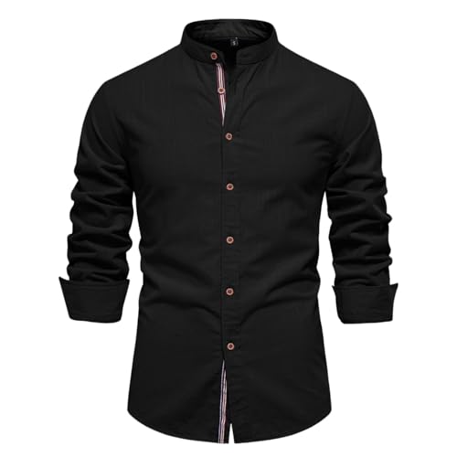 EQWIGKEIT Hemd Herren Langarm Regular Fit Stehkragen Freizeithemden Einfarbig Langarmhemd Bügelleichtes Herrenhemden Anzug Hemd Button Down Trachtenhemd Businesshemd Sommerhemd EQWIGKEIT Hemd Herren Langarm Regular Fit Stehkragen Freizeithemden Einfarbig Langarmhemd Bügelleichtes Herrenhemden Anzug Hemd Button Down Trachtenhemd Businesshemd Sommerhemd von EQWIGKEIT
