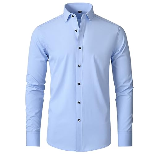EQWIGKEIT Herren Hemd Langarm Business Hemd Einfarbig Herrenhemden Bügelleichtes Sommerhemd Slim Fit Trachtenhemd Stehkragen Freizeithemden Button Down Anzug Hemd Langarmhemd EQWIGKEIT Herren Hemd Langarm Business Hemd Einfarbig Herrenhemden Bügelleichtes Sommerhemd Slim Fit Trachtenhemd Stehkragen Freizeithemden Button Down Anzug Hemd Langarmhemd von EQWIGKEIT