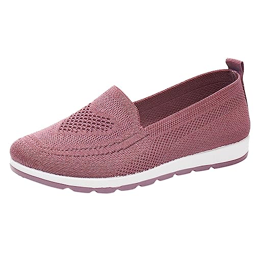 EQWIGKEIT Laufschuhe Damen, Slip On Sportschuhe Klassisch Turnschuhe Atmungsaktiv Mesh Schuhe Walkingschuhe Leichte Straßenlaufschuhe Fitness Wanderschuhe Freizeitschuhe Outdoor Sneaker von EQWIGKEIT