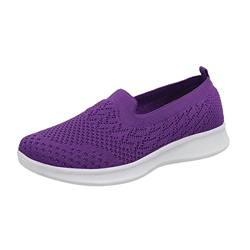 EQWIGKEIT Laufschuhe Damen Mesh Freizeitschuhe Slip On Straßenlaufschuhe Outdoor Atmungsaktiv Sportschuhe Wanderschuhe Klassisch Sneaker Leichte Walkingschuhe Turnschuhe Fitness Schuhe von EQWIGKEIT