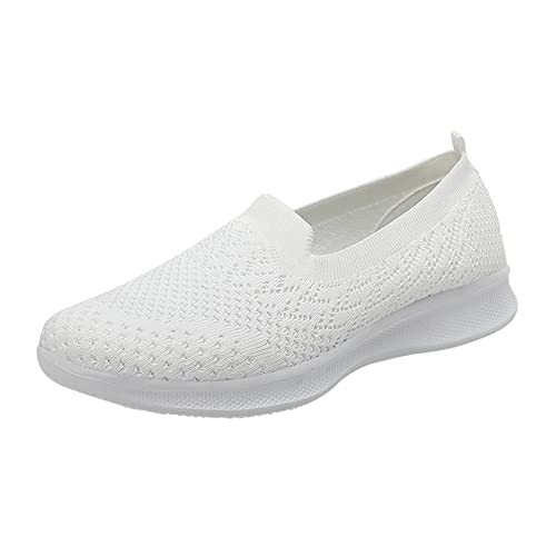 EQWIGKEIT Laufschuhe Damen Mesh Freizeitschuhe Slip On Straßenlaufschuhe Outdoor Atmungsaktiv Sportschuhe Wanderschuhe Klassisch Sneaker Leichte Walkingschuhe Turnschuhe Fitness Schuhe von EQWIGKEIT