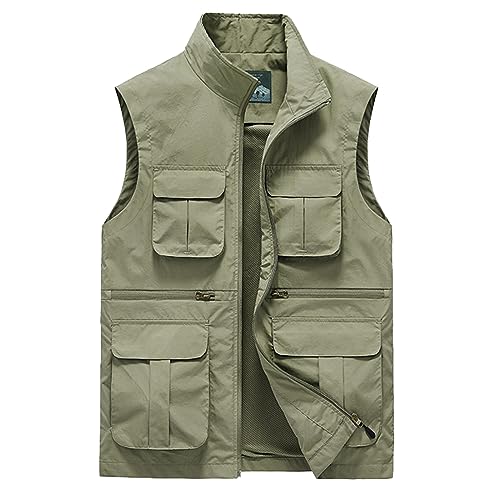 EQWIGKEIT Outdoor Weste Herren Sommer Freizeitweste Multifunktionsweste Leicht Herrenwesten Ärmellose Sportweste Sport Wanderweste Mit Multi Taschen Sommerweste Atmungsaktiv Anglerweste EQWIGKEIT Outdoor Weste Herren Sommer Freizeitweste Multifunktionsweste Leicht Herrenwesten Ärmellose Sportweste Sport Wanderweste Mit Multi Taschen Sommerweste Atmungsaktiv Anglerweste von EQWIGKEIT