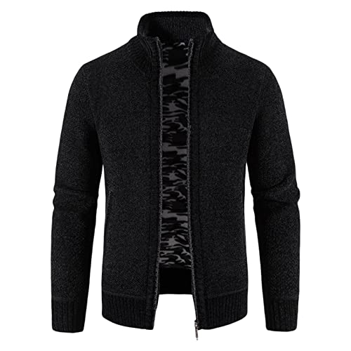 EQWIGKEIT jacke herren, Trachtenjanker Für Herren Trachten Cardigan Leichte Übergangsjacke Business Sweatjacke Strickjacke Freizeit Trachtenstrickjacke Modern Mit Reissverschluss Trachtenjacke von EQWIGKEIT