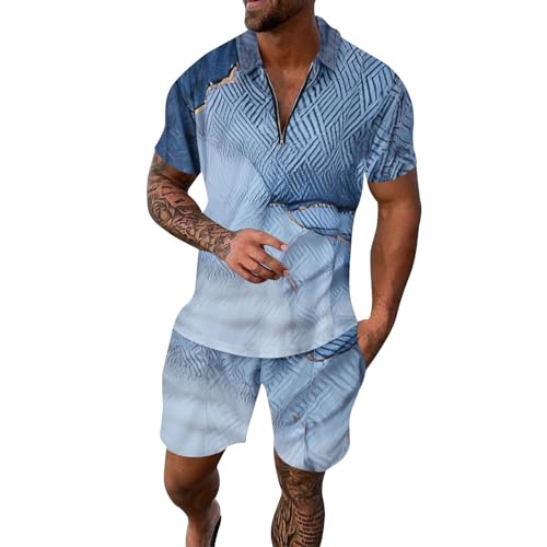 Herren Trainingsanzug Set Lässig Sommer Anzug Herren Casual T Shirts Und Kurze Hose Freizeitanzug Baggy Jogginganzug Herren Set 2 Teiliges Bedruckter Outfit Set Casual Sportanzug Herren Trainingsanzug Set Lässig Sommer Anzug Herren Casual T Shirts Und Kurze Hose Freizeitanzug Baggy Jogginganzug Herren Set 2 Teiliges Bedruckter Outfit Set Casual Sportanzug von EQWIGKEIT