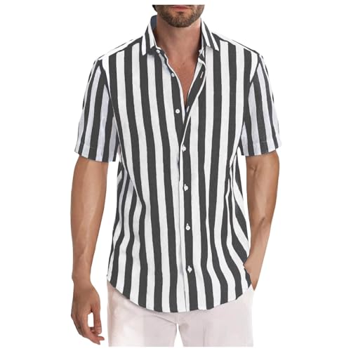 Leinenhemd Herren Kurzarm Gestreiftes Hemd Herren Kurzarm Freizeithemd Sommer Casual Herrenhemden Regular Fit Strandhemd Henley Shirt Button Down Businesshemd Leichte Mode Sommerhemd Leinenhemd Herren Kurzarm Gestreiftes Hemd Herren Kurzarm Freizeithemd Sommer Casual Herrenhemden Regular Fit Strandhemd Henley Shirt Button Down Businesshemd Leichte Mode Sommerhemd von EQWIGKEIT