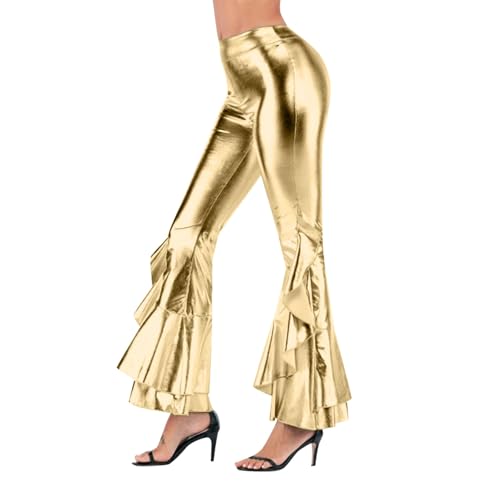 glitzerhose, Glitzer Hose Damen Lang Glänzende Schlaghose Damen 70er Jahre Outfit Metallic Hose Vintage Hip Hop Trompetenhose Wet Look Stretch Leggings Tanzhosen Party Disco Clubwear glitzerhose, Glitzer Hose Damen Lang Glänzende Schlaghose Damen 70er Jahre Outfit Metallic Hose Vintage Hip Hop Trompetenhose Wet Look Stretch Leggings Tanzhosen Party Disco Clubwear von EQWIGKEIT
