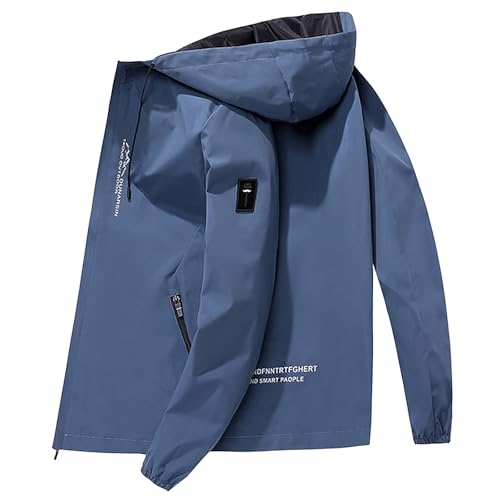 winterjacke herren lang, Windbreaker Herren Oversized Softshelljack Freizeit Outdoor Funktionsjacke Sport Reißverschluss Winddicht Winterjacke Arbeitsjacke Klassisch Outdoorjacke Übergangsjacke von EQWIGKEIT