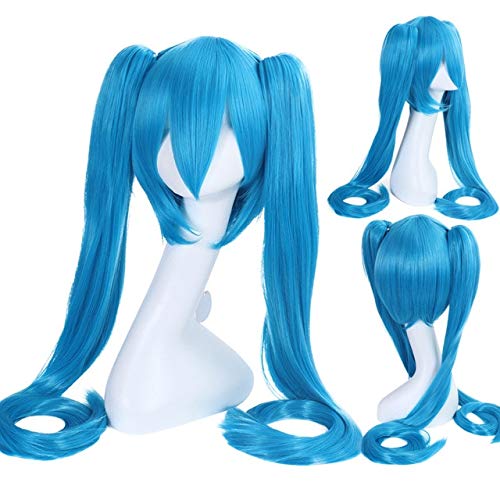 18 Farbe VOCALOID Hatsune Miku Cosplay Perücken 120cm lang gerade für Frauen Mädchen Hochwertiges Haar Anime Blau Rot Schwarz Universal 10 von EQWR