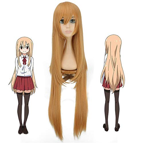 2019 Anime himouto umaru-chan Cosplay Perücke 80CM Hochtemperaturbeständigkeit Synthetisches Haar DOMA UMARU Cosplay Kostüm Perücken + Mütze One Size Doma Perücke K072 von EQWR