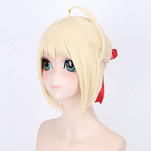 3 Farben Schicksal/Nacht bleiben Schicksal Grand Order Sabre Kurze Perücke Cosplay Kostüme Synthetisches Haar Halloween Party + Kostenlose Perücke Cap 02 von EQWR