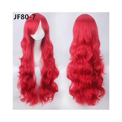 80CM 31''Long Wavy Perücken Hitzebeständiges synthetisches Haar Frauen Universal Anime Cosplay Perücke Kostüm Zubehör Party Perücken + Mütze JF80-7 80CM 31''Long Wavy Perücken Hitzebeständiges synthetisches Haar Frauen Universal Anime Cosplay Perücke Kostüm Zubehör Party Perücken + Mütze JF80-7 von EQWR