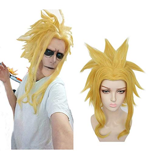All Might Boku Kein Held Academia Haar Anime Cosplay Perücke Mein Held Academia/Academy Cosplay Perücke Synthetisch All Might Haar Männer YB-B037 von EQWR