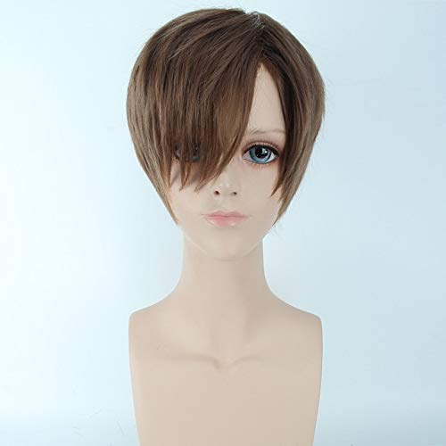 Angriff auf Titan Perücken Eren Jaeger Herren Kurzes Hochtemperaturfaser -Kunsthaar Das Avatar-Kostüm des Königs Cosplay Perücke + Perückenkappe PL-253-3 von EQWR