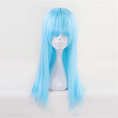 Anime Aotu World Lemon Cosplay Perücken mit Pony Langes glattes Kunsthaar Halloween Kostüm Party Rollenspiel Perücke MZ-1153 von EQWR